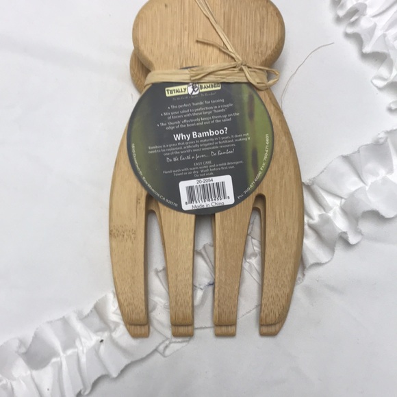 Bamboo salad hands for tossing salads - Picture 5 of 5